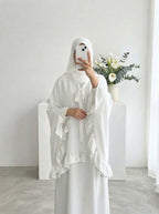 Abaya Jassmin Volants - coloris rose