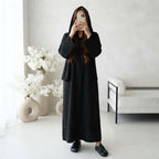 Abaya Kayali Brodée - coloris beige rosé